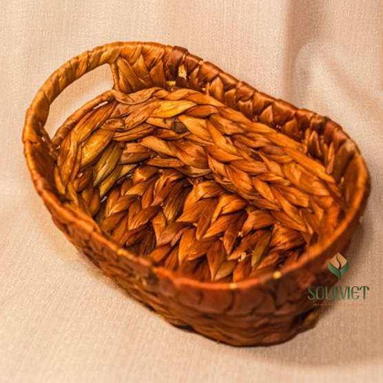 Brown Water Hyacinth bread basket