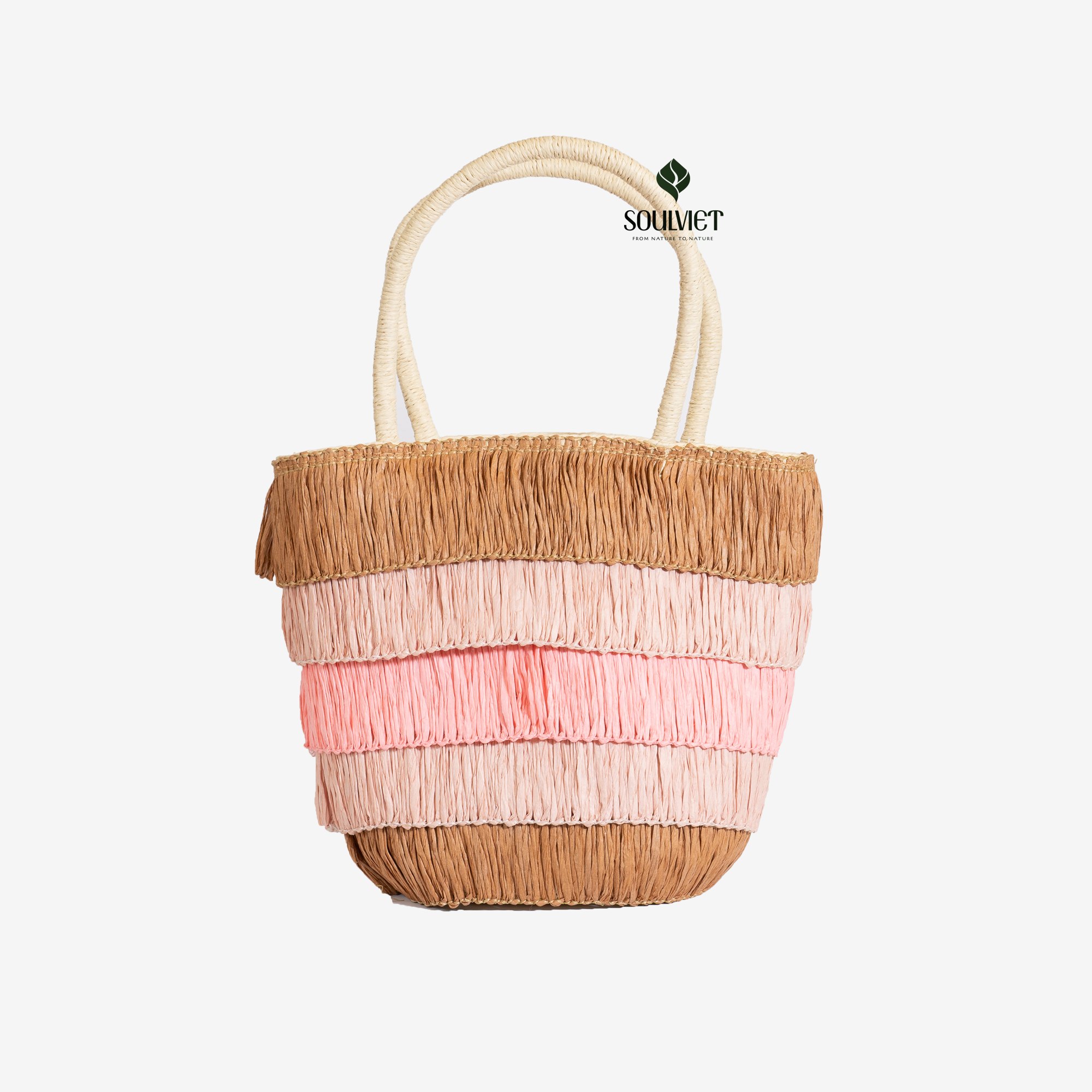 Fashionable Handbag with colorful Paper Fiber